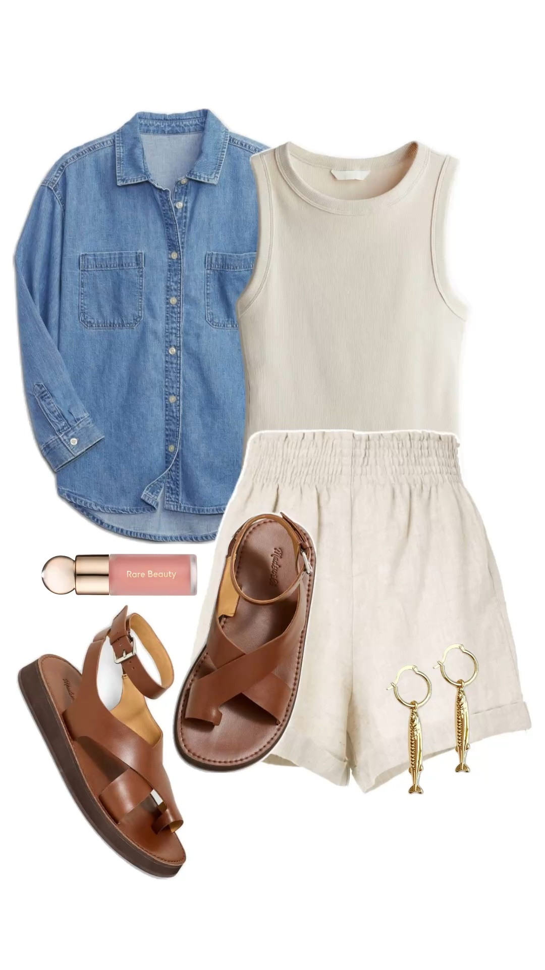 Cute vacation look

 elevated everyday outfit, effortless summer style, beige striped blouse outfit, minimalist outfit style, capsule wardrobe outfit, simple chic outfit, polished casual outfit

#LTKdayinmylife #LTKOver40 #LTKTravel