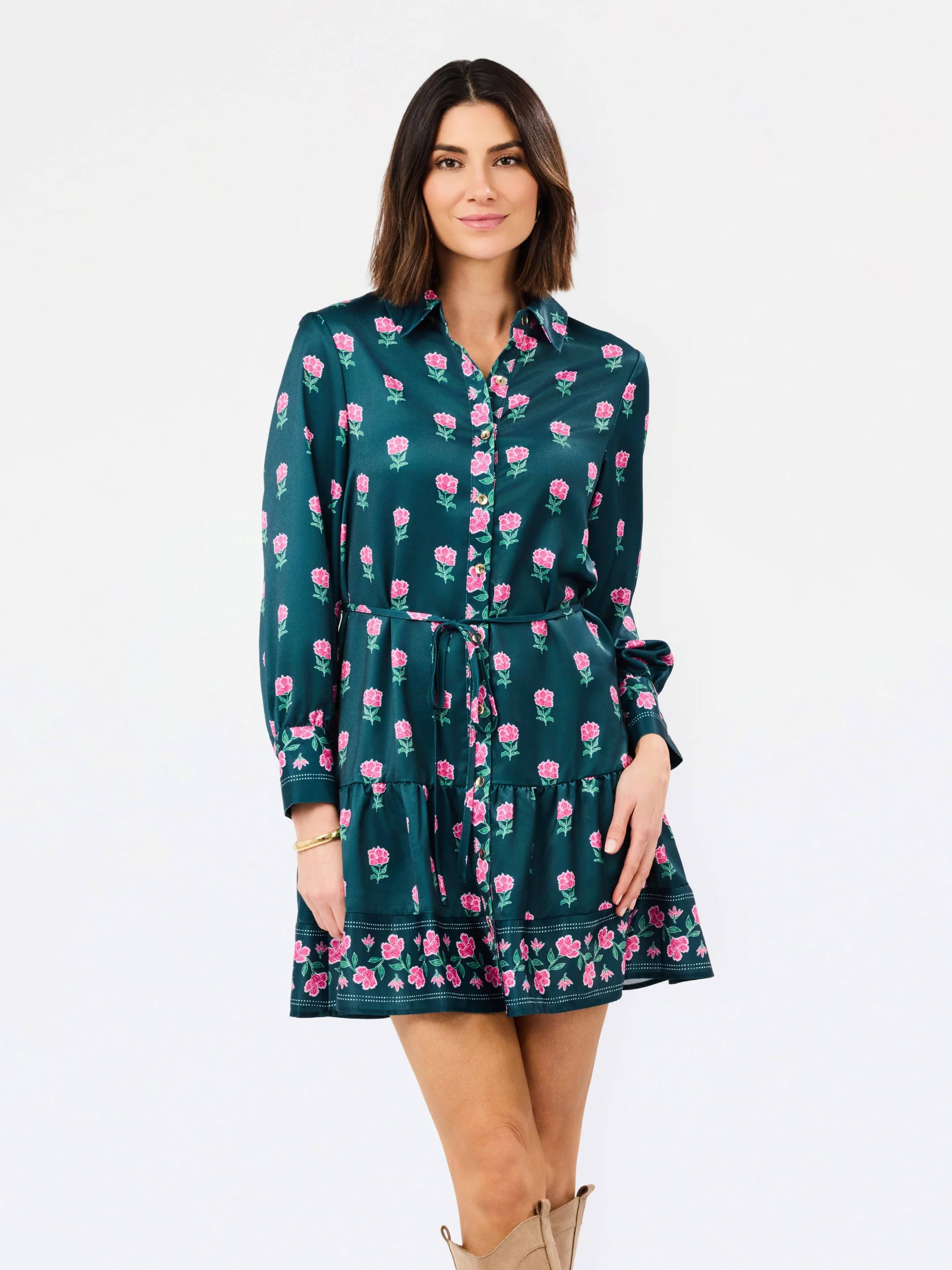 Maya Dress | Solstice Step Berry | Mary Square