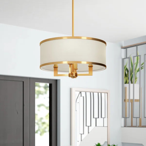 Analia 4- Lights Shaded Drum Chandelier | Wayfair North America