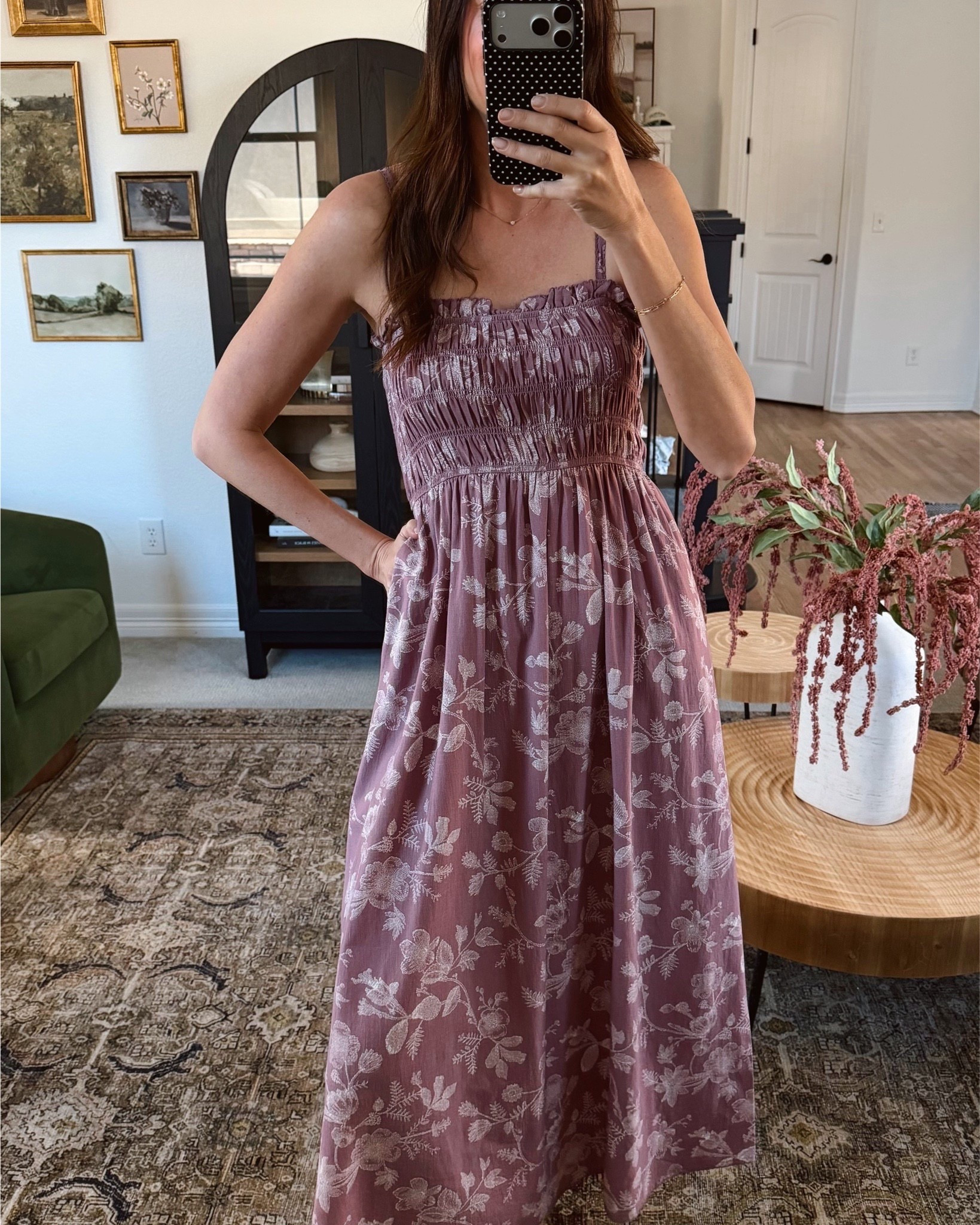 This midi dress is so cute and affordable! Also comes in a blue/white print! 

#LTKTall #LTKgrwm #LTKootd