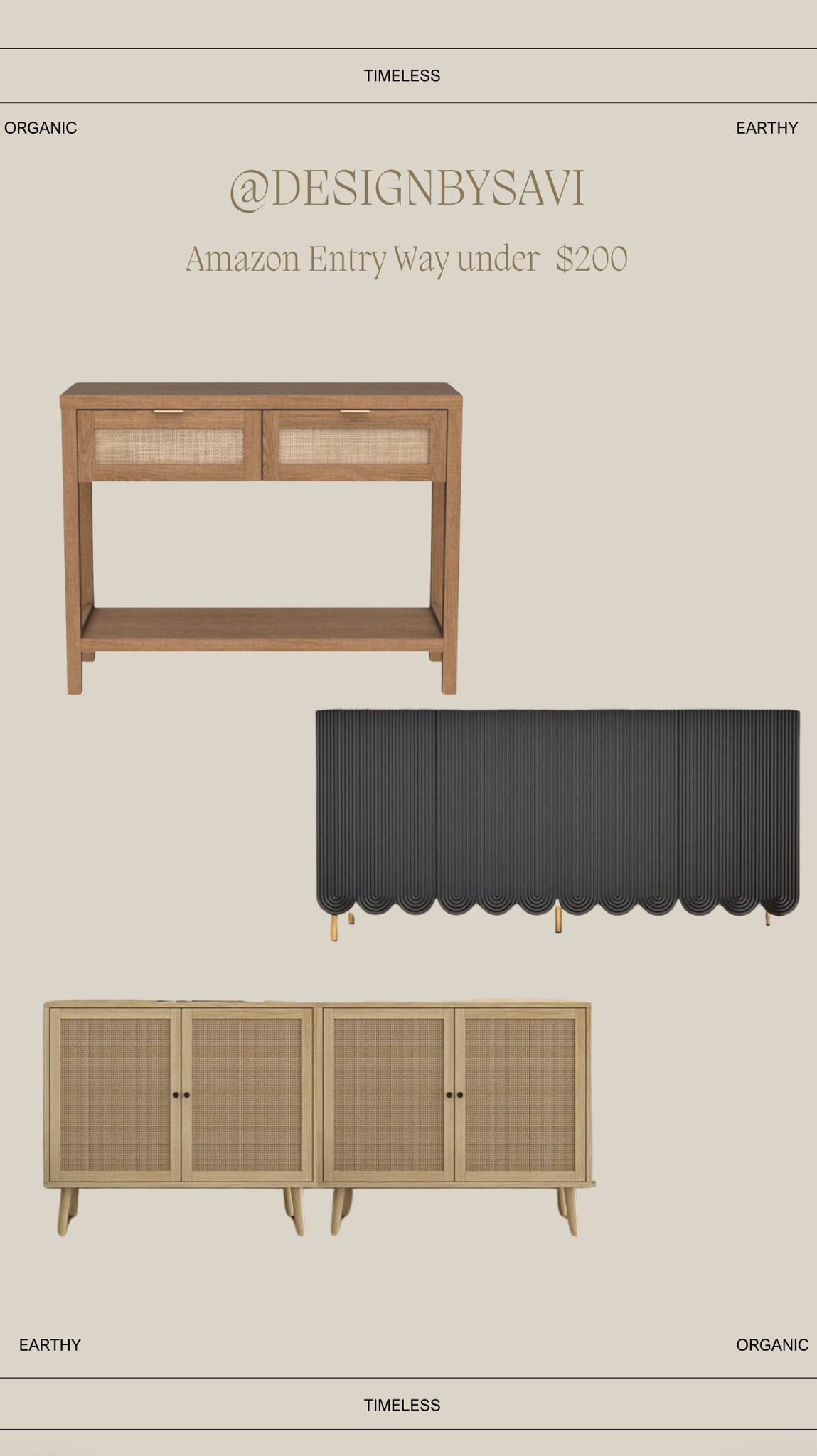 Amazon entryway sideboards under $200 🤎

Amazon finds
Amazon home
Amazon affiliate 
Home decor 
Home furnishings 
Entryway table 
Living room table
Study 
Cabinets 

#LTKhome #LTKsalealert #LTKstyletip