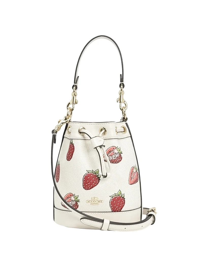 Coach Women's Mini Bucket Crossbody Bag with Strawberry Print (Chalk Multi) | Walmart (US)