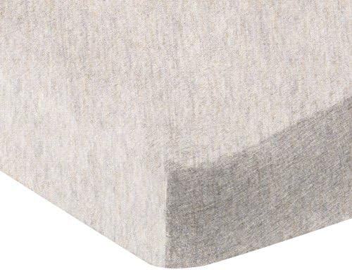 AmazonBasics Heather Jersey Fitted Crib Sheet Bedding, Chambray | Amazon (US)
