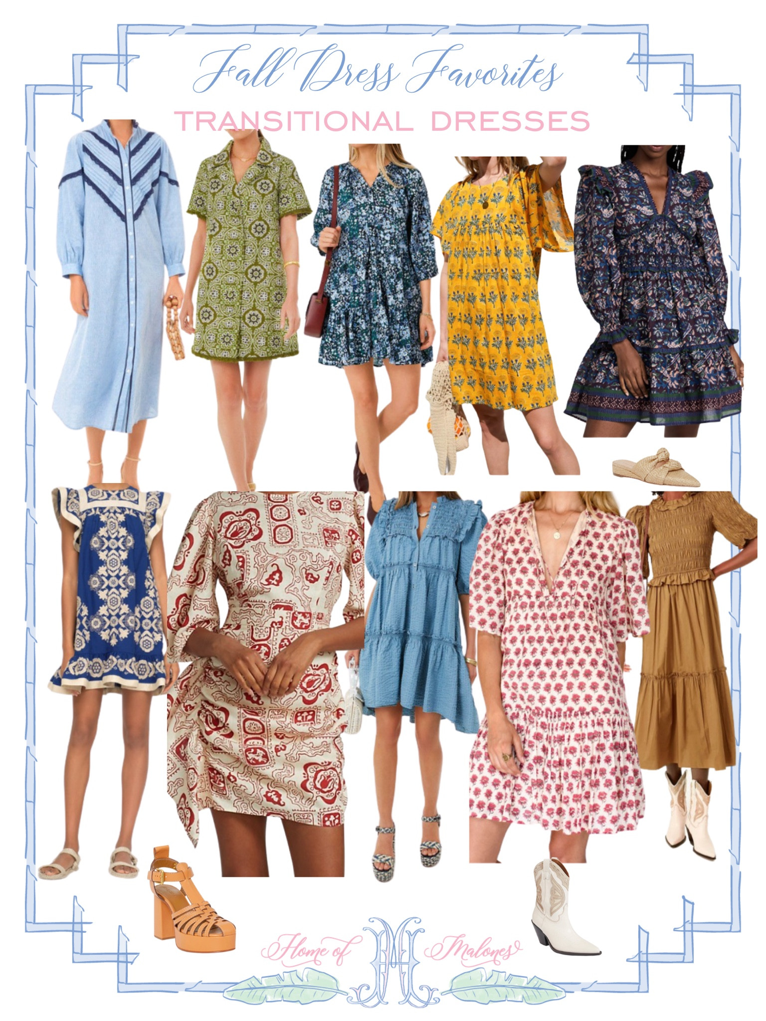 Fall transitional dresses 