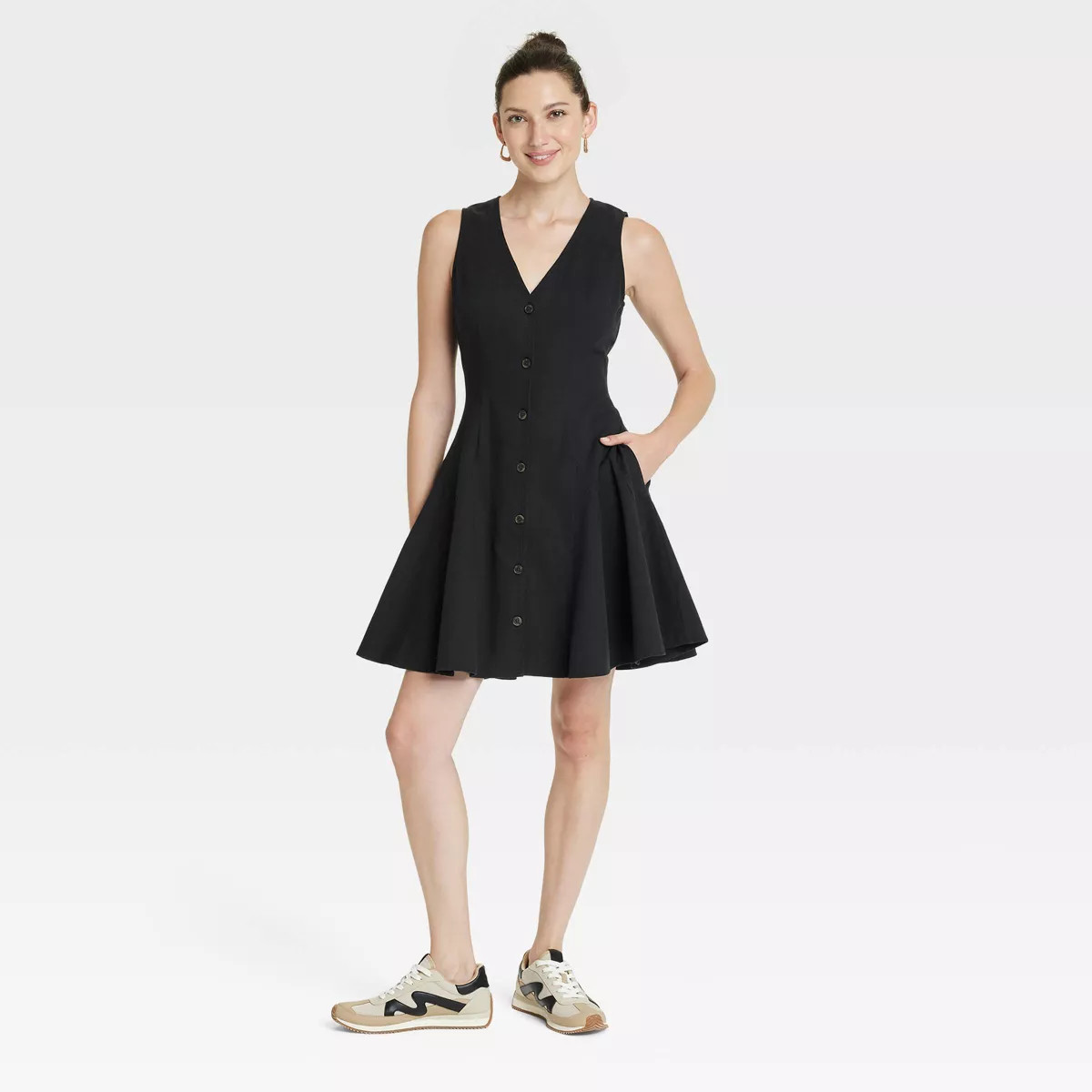 Women's Button-Front Mini Sundress - Universal Thread™ | Target