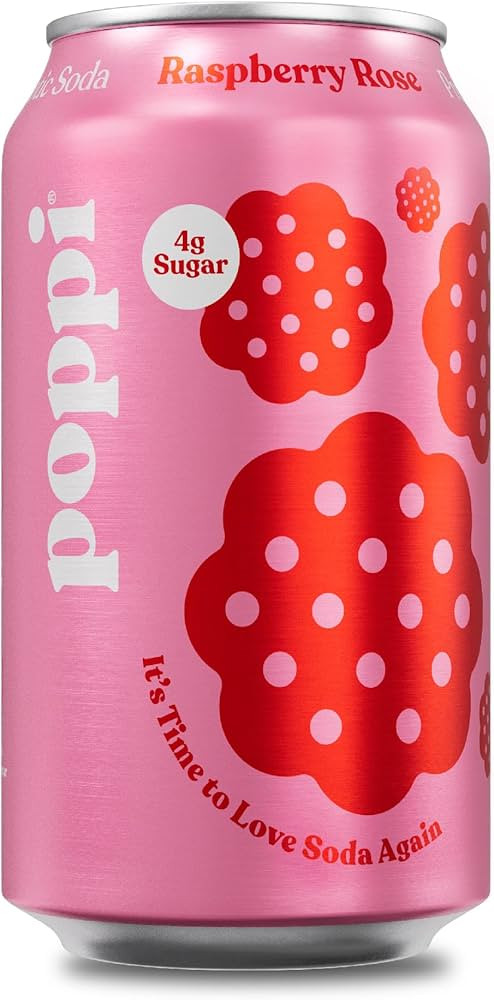 POPPI Sparkling Prebiotic Soda, Beverages w/Apple Cider Vinegar, Seltzer Water & Fruit Juice, Ras... | Amazon (US)