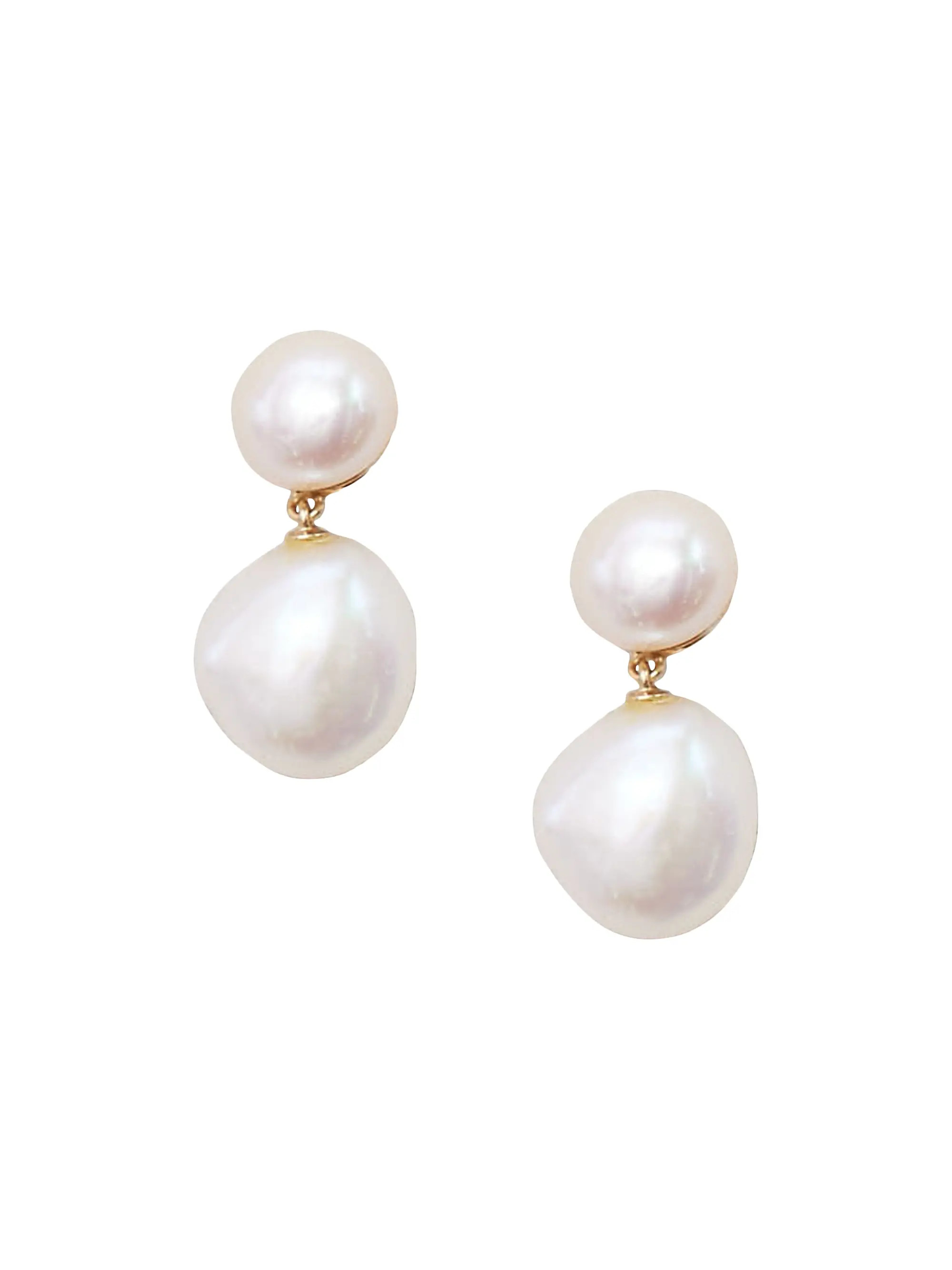 Sandra 14K Yellow Gold & Freshwater Pearl Drop Earrings | Saks Fifth Avenue