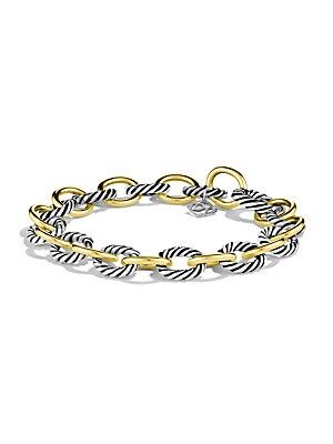 David Yurman Women's Oval Link Bracelet with Gold - Silver Gold | Saks Fifth Avenue