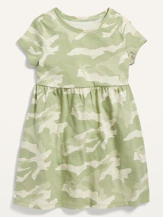 Toddler Girls / Dresses & JumpsuitsFit & Flare Short-Sleeve Jersey Dress for Toddler Girls | Old Navy (US)