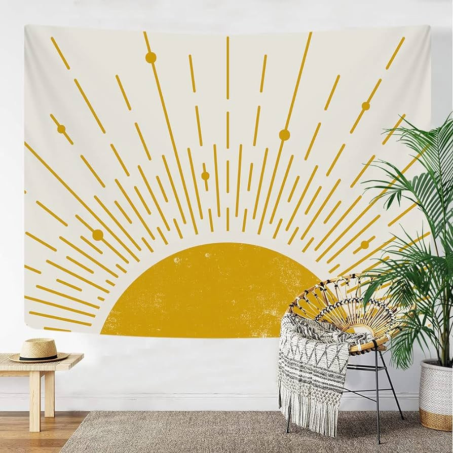 iTapnoom Boho Sun Tapestry Hippie Minimalist Tapestries Wall Hanging for Bedroom Room Aesthetic 7... | Amazon (US)