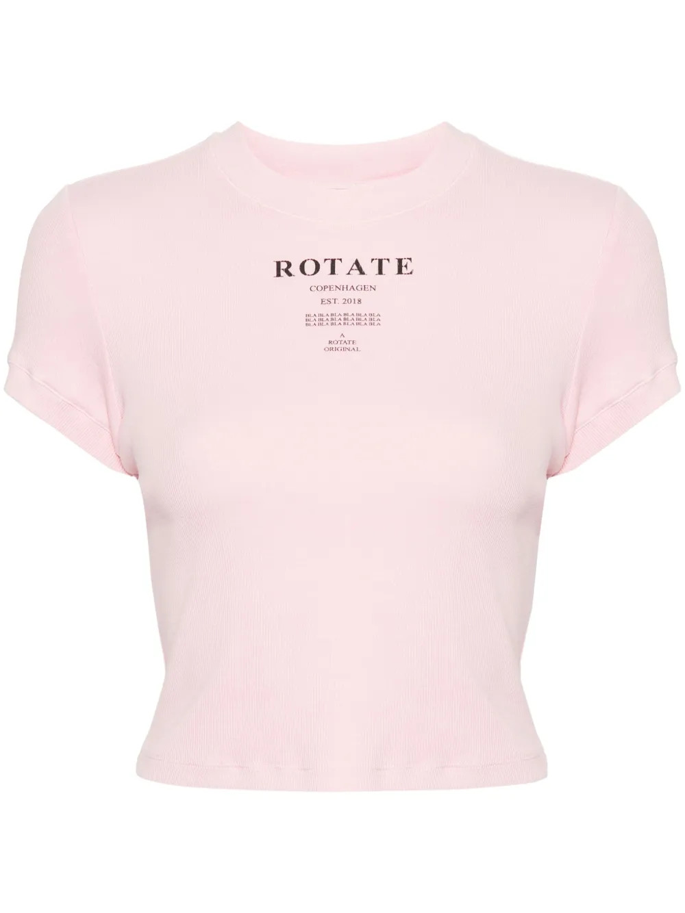 ROTATE BIRGER CHRISTENSEN logo-print Cropped T-shirt | Blue | FARFETCH VN | Farfetch Global