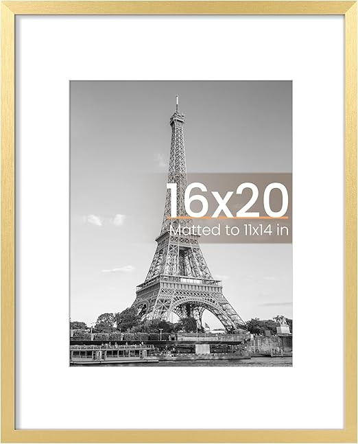 upsimples 16x20 Picture Frame, Display Pictures 11x14 with Mat or 16 x 20 Without, Wall Hanging P... | Amazon (US)