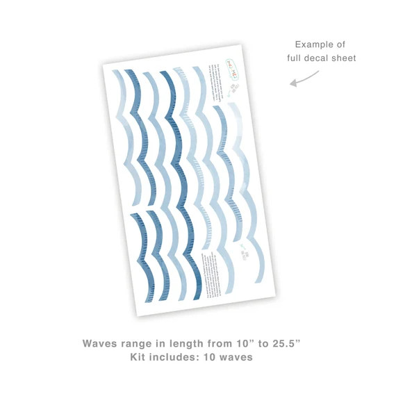 Extra Waves  Fabric Wall Decal  Sag Harbor  Mej Mej - Etsy | Etsy (US)