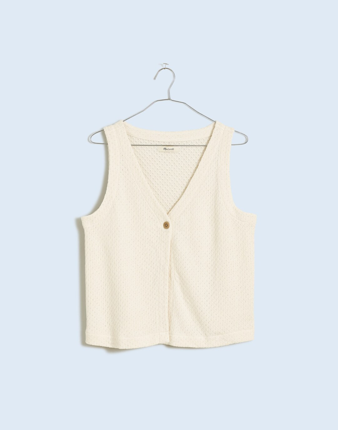 Pointelle Single-Button Vest | Madewell