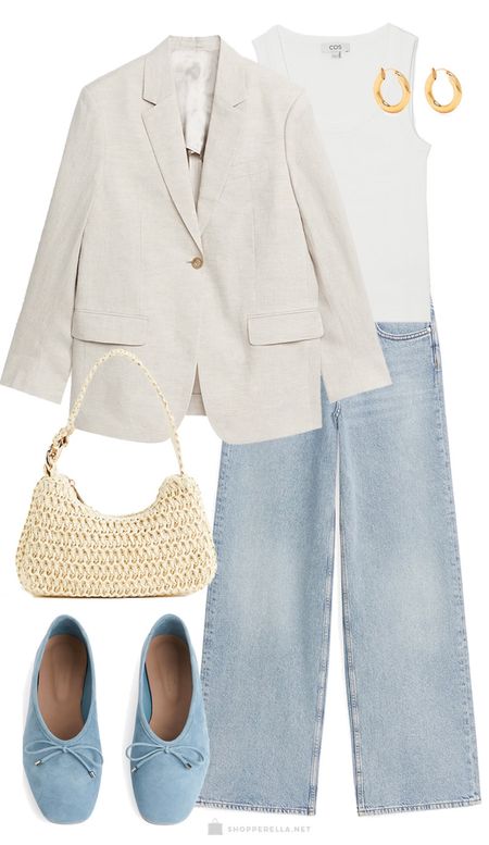 Linen blazer outfit of the day #linen #blazer #denim #straw #bag #summer #spring

#LTKstyletip #LTKfit #LTKSeasonal