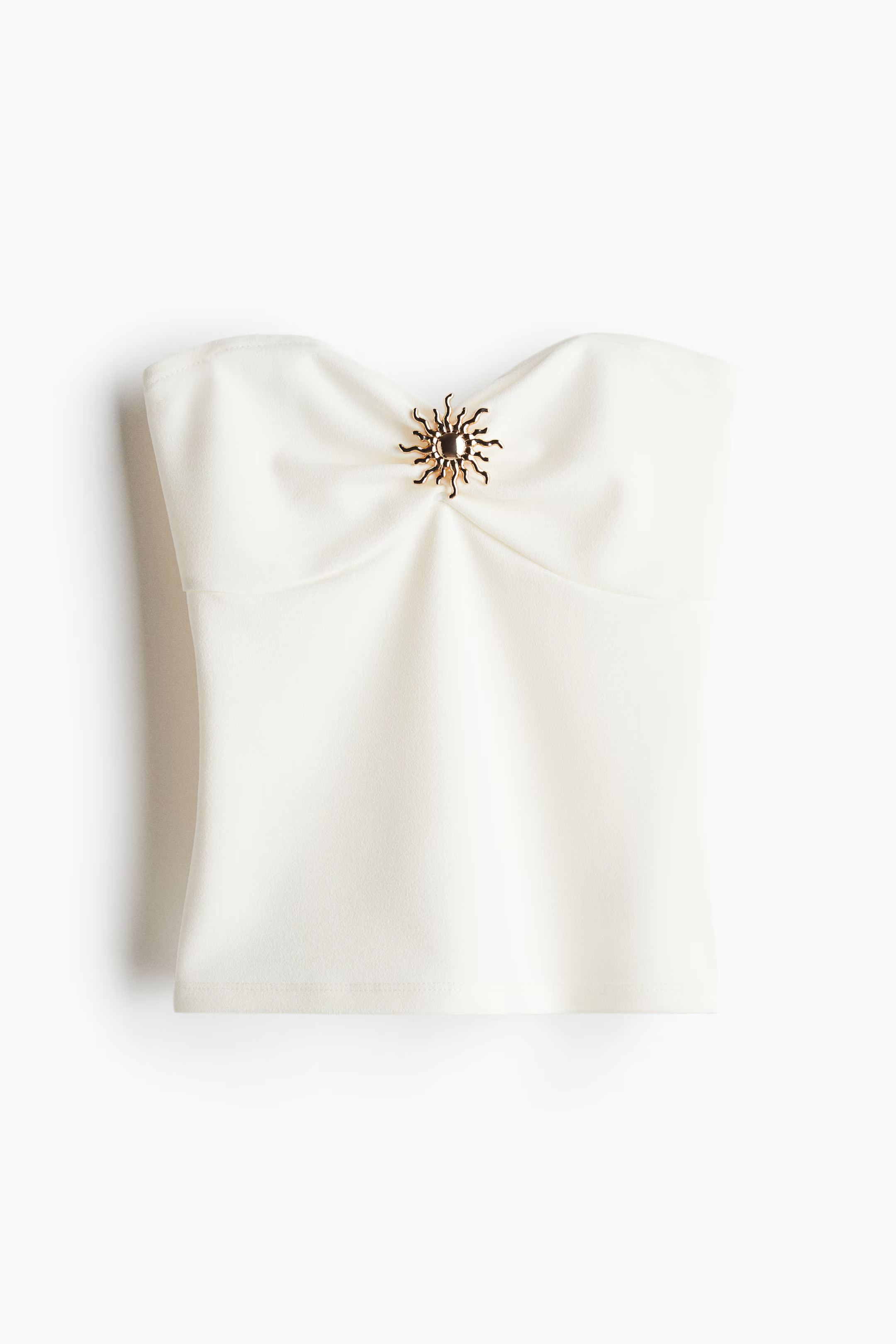 Metal-detail tube top - Black/Starfish - Ladies | H&M GB | H&M (UK, MY, IN, SG, PH, TW, HK)
