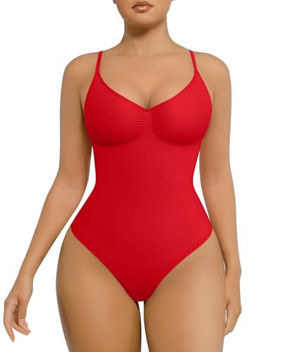 FeelinGirl Shapewear Tummy Control Bodysuits for Women Seamless Body Shaper Shapewear Thong Body Shaper XS-S | Amazon (US)