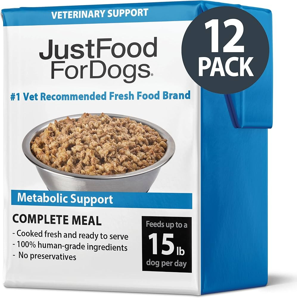 JustFoodForDogs Pantry Fresh Wet Dog Food, Rx Metabolic Support Turkey & Squash Human Grade Dog F... | Amazon (US)