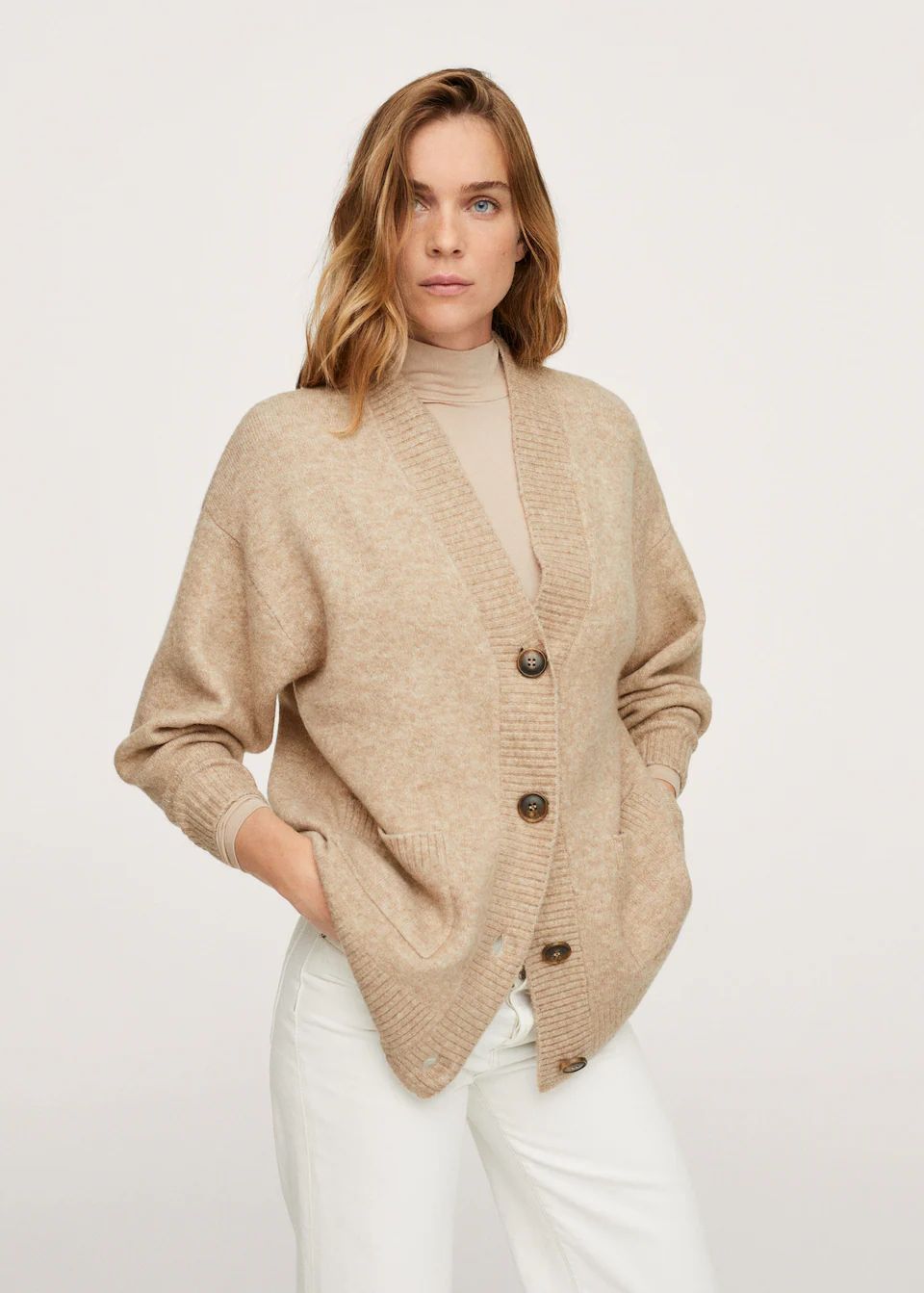 Oversize knit cardigan | MANGO (US)