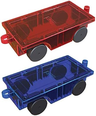 PicassoTiles 2 Piece Car Truck Construction Kit Toy Set Vehicle Educational Magnet Building Tile ... | Amazon (US)