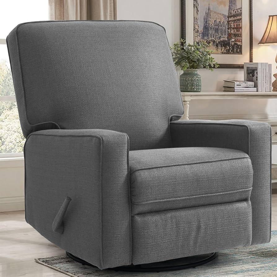 Swivel Recliner Chair Glider Rocking Recliner Fabric Chair, Comfy Upholstered Glider Rocker for N... | Amazon (US)