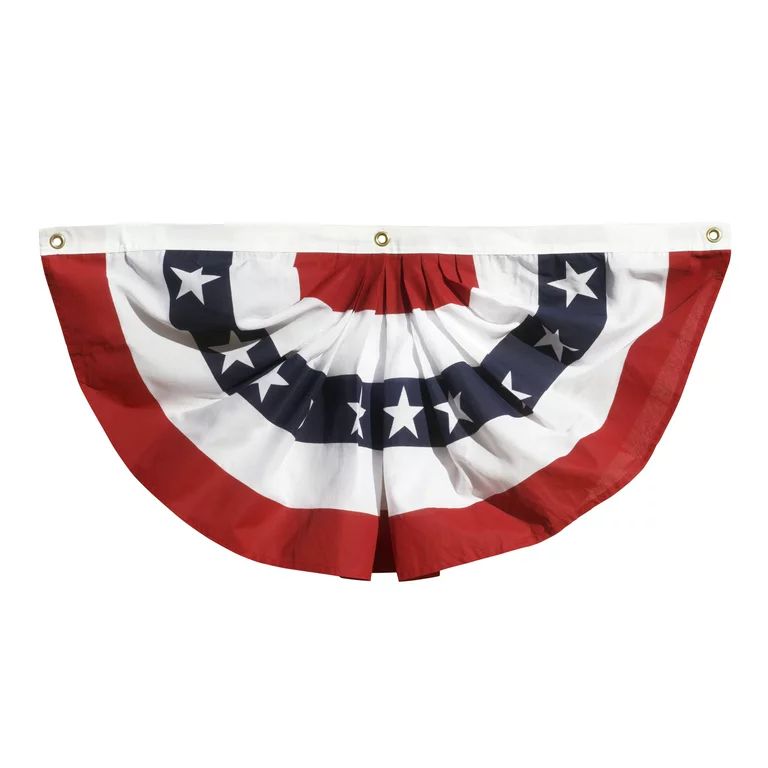 American Poly Cotton Patriotic Pleated Fan by Annin, 18" x 36" - Walmart.com | Walmart (US)