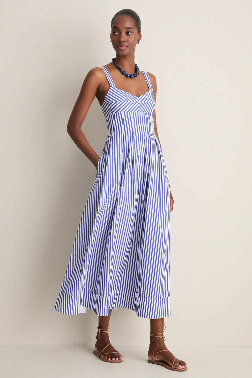 Cobalt and White Madeline Dress | Tuckernuck (US)