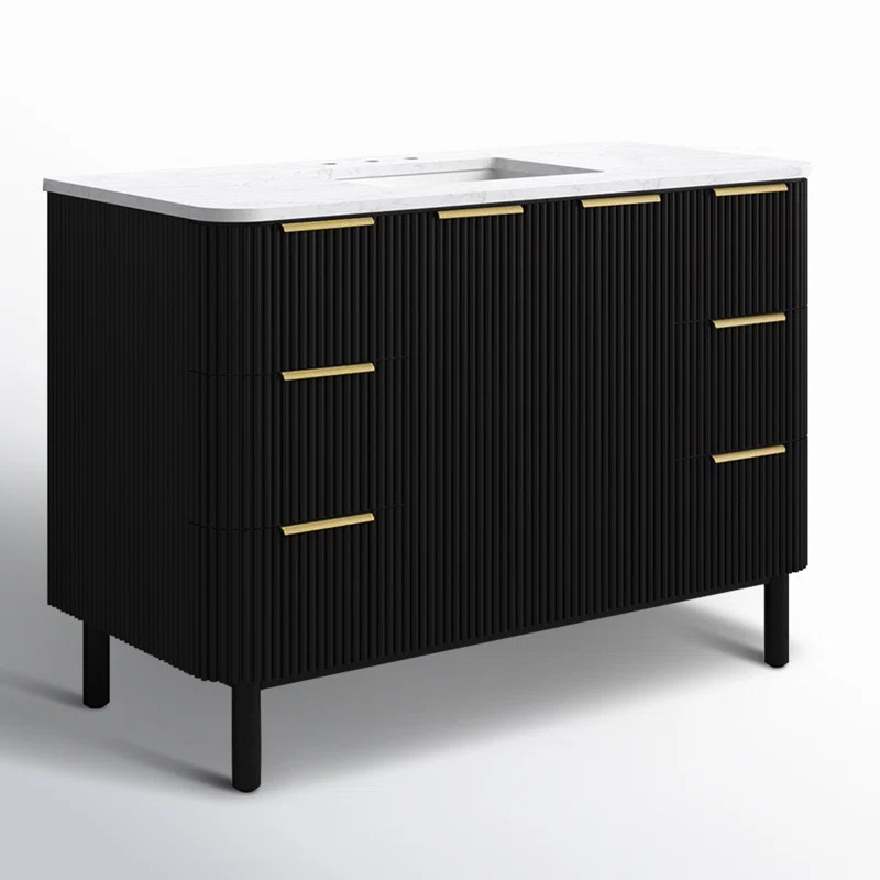 Nova 48" Marble Top Single Sink Vanity | Wayfair North America