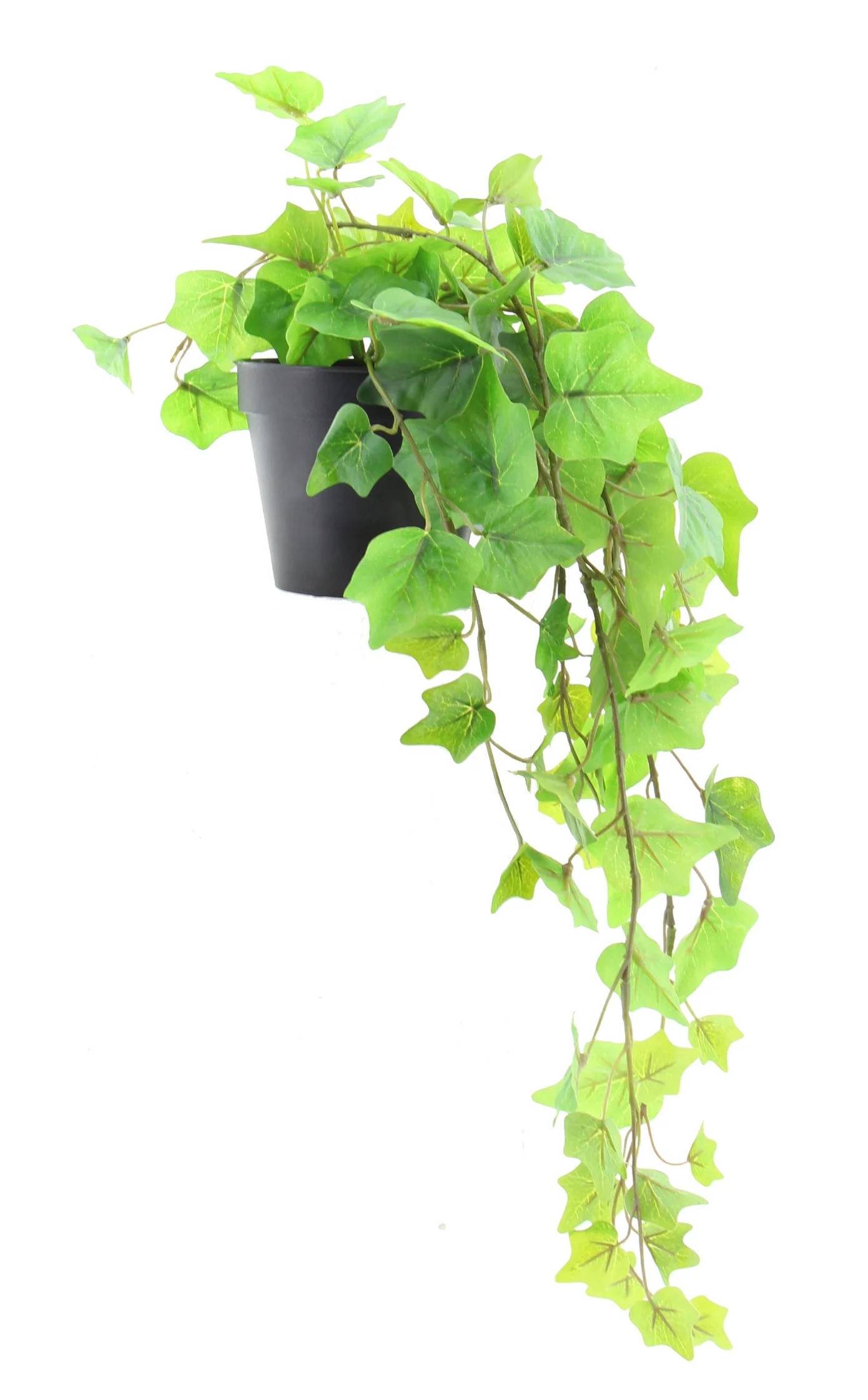 Mainstays 22.8" Tall Artificial Hanging Green Ivy Plant in Black Pot | Walmart (US)