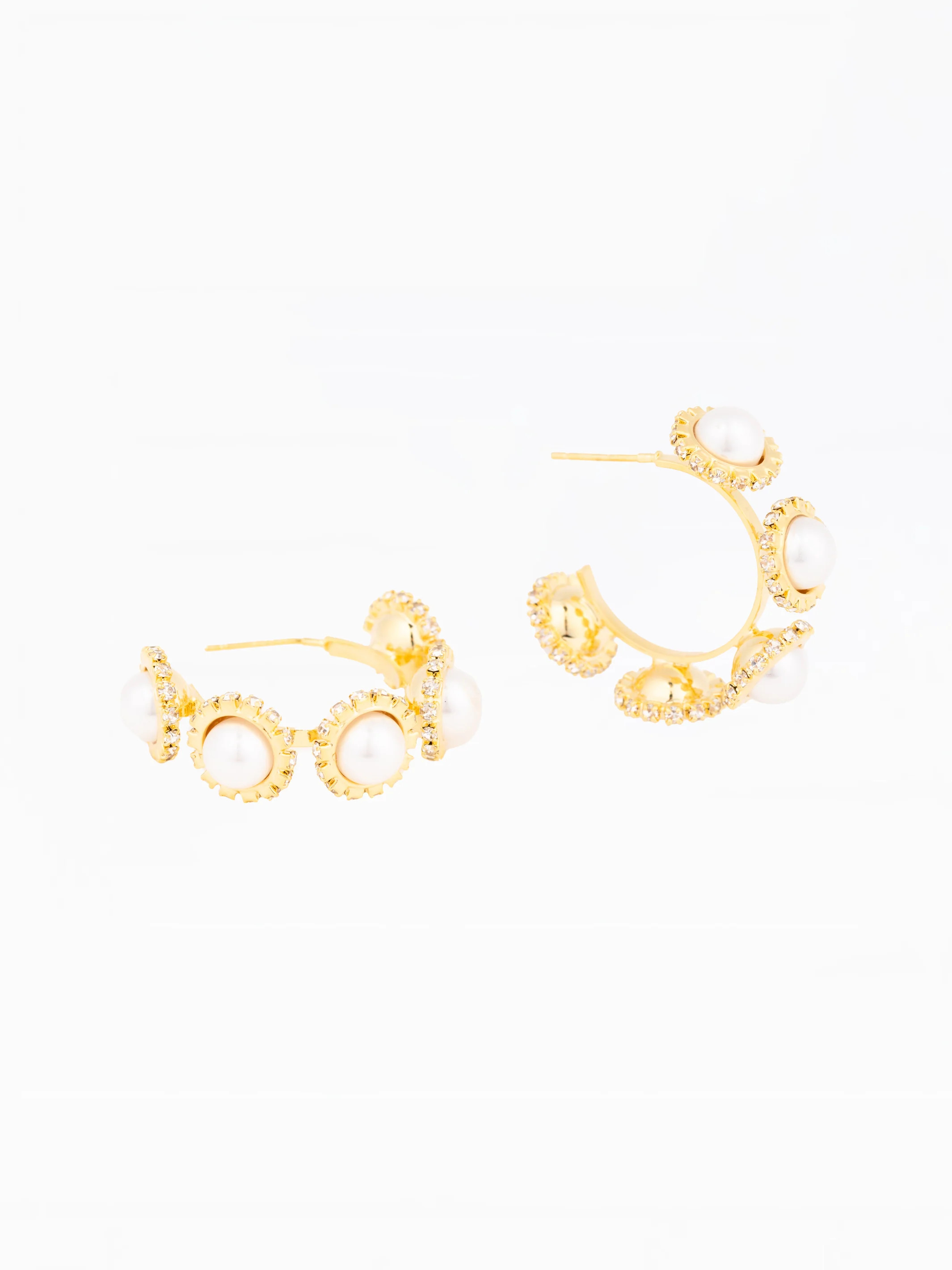 Ophelia Pearl Hoop Earrings | Michelle McDowell
