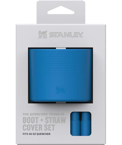 STANLEY Quencher Boot and Straw Cover Cap | Anti-Slip Silicone Protector for 40 oz Tumbler with Handle | Accessory Set for Stainless Steel Drinking Cup | Azure | Amazon (US)