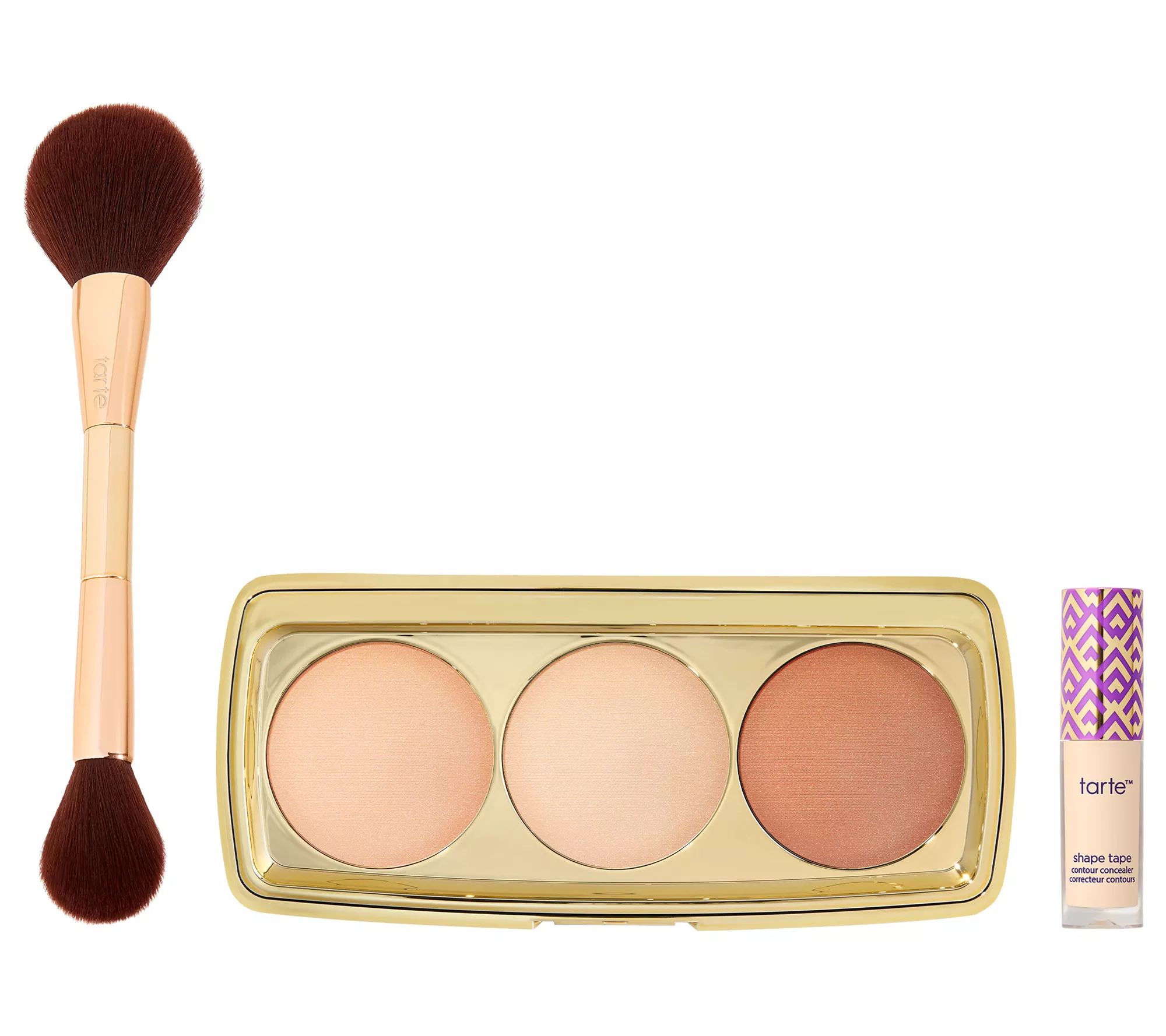 tarte Shape Tape Glow Powder Palette 3-Piece Complexion Set - QVC.com | QVC