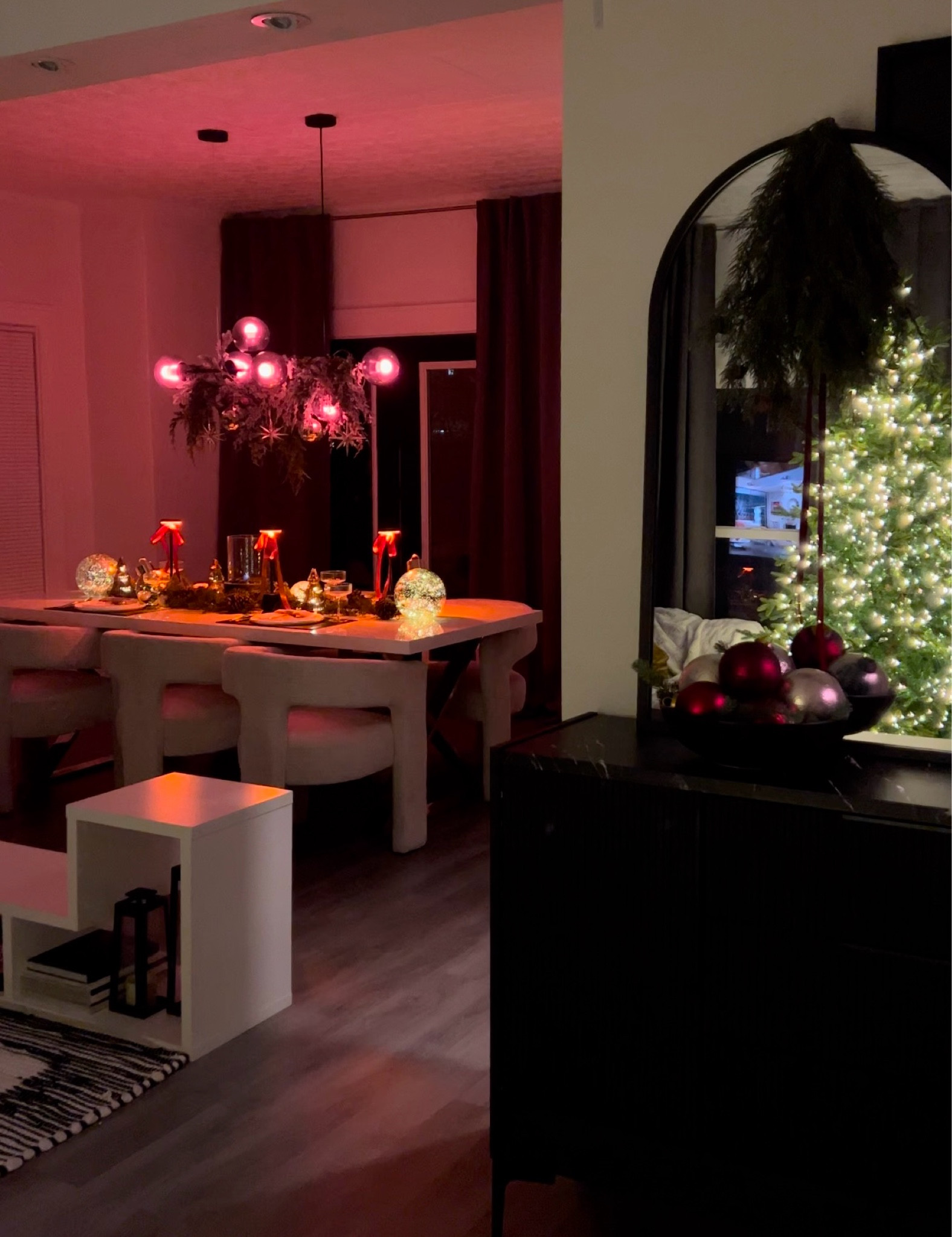 ✨ Bringing Christmas magic to the dining room! 🎄 From a cozy tablescape to a chandelier glowing with holiday charm, this space is ready for festive gatherings. What’s your favorite holiday decorating touch? ❤️

#ChristmasDiningRoom #HolidayTablescape #FestiveChandelier #MagicalChristmas #HolidayDecorIdeas #DiningRoomGoals #CozyChristmasDecor #ElegantHolidayStyle #SeasonalDecorInspo #ChristmasInspo