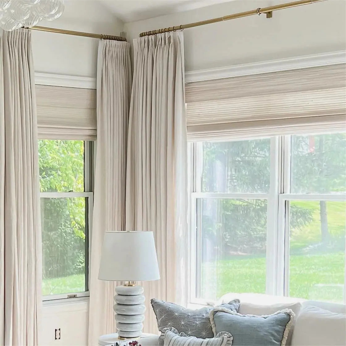 Natural Paper Bamboo Woven Shade - Marble White | TWOPAGES