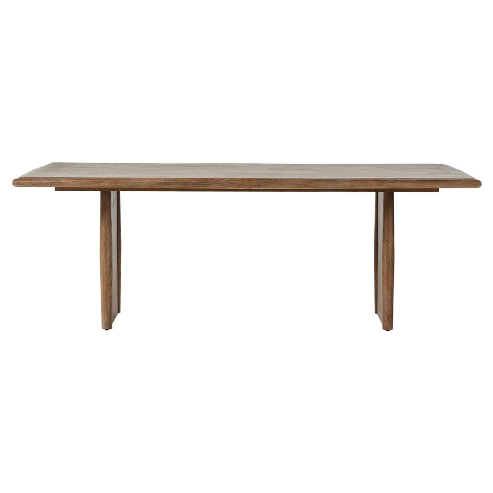 Genesis Rustic Lodge Brown Oak Rectangular Dining Table - 85.50"W | Kathy Kuo Home