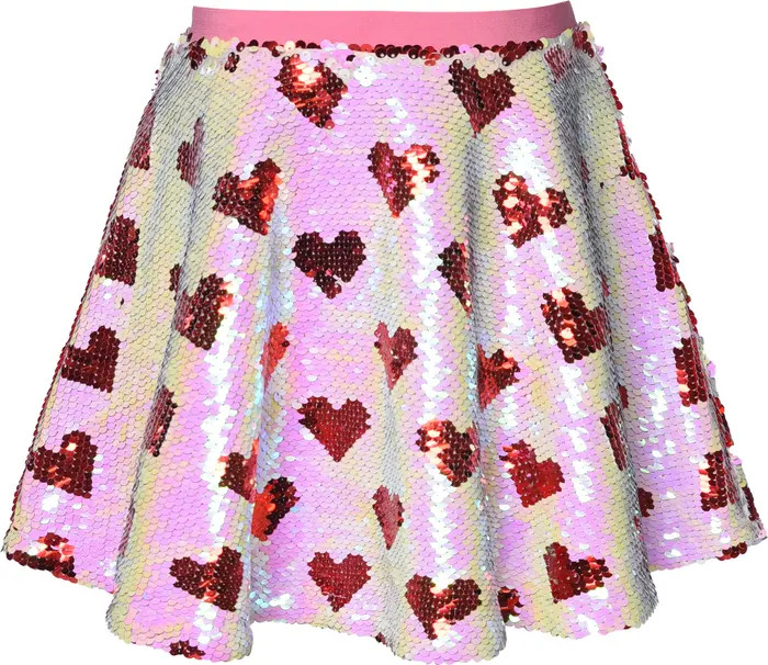 Kids' Flip Sequin Heart A-Line Skirt | Nordstrom