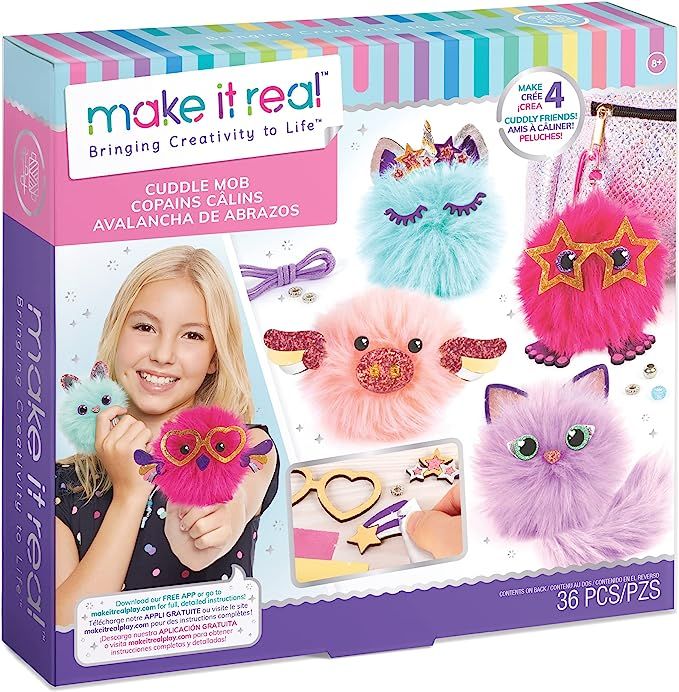 Make It Real - CuddleMob. DIY Pom Pom Characters Arts and Crafts Kit for Girls. Create Unique Plu... | Amazon (US)