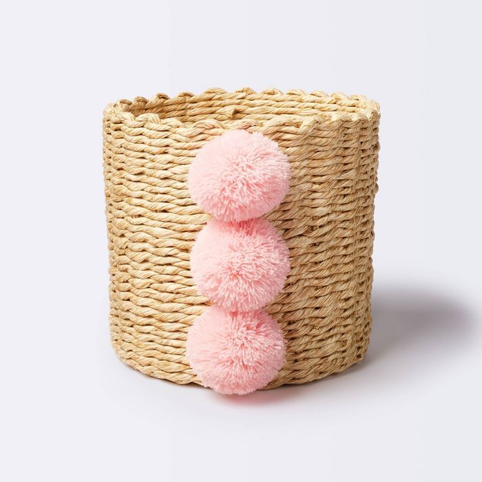 Small Paper Rope Decorative Basket Pink - Cloud Island™ | Target