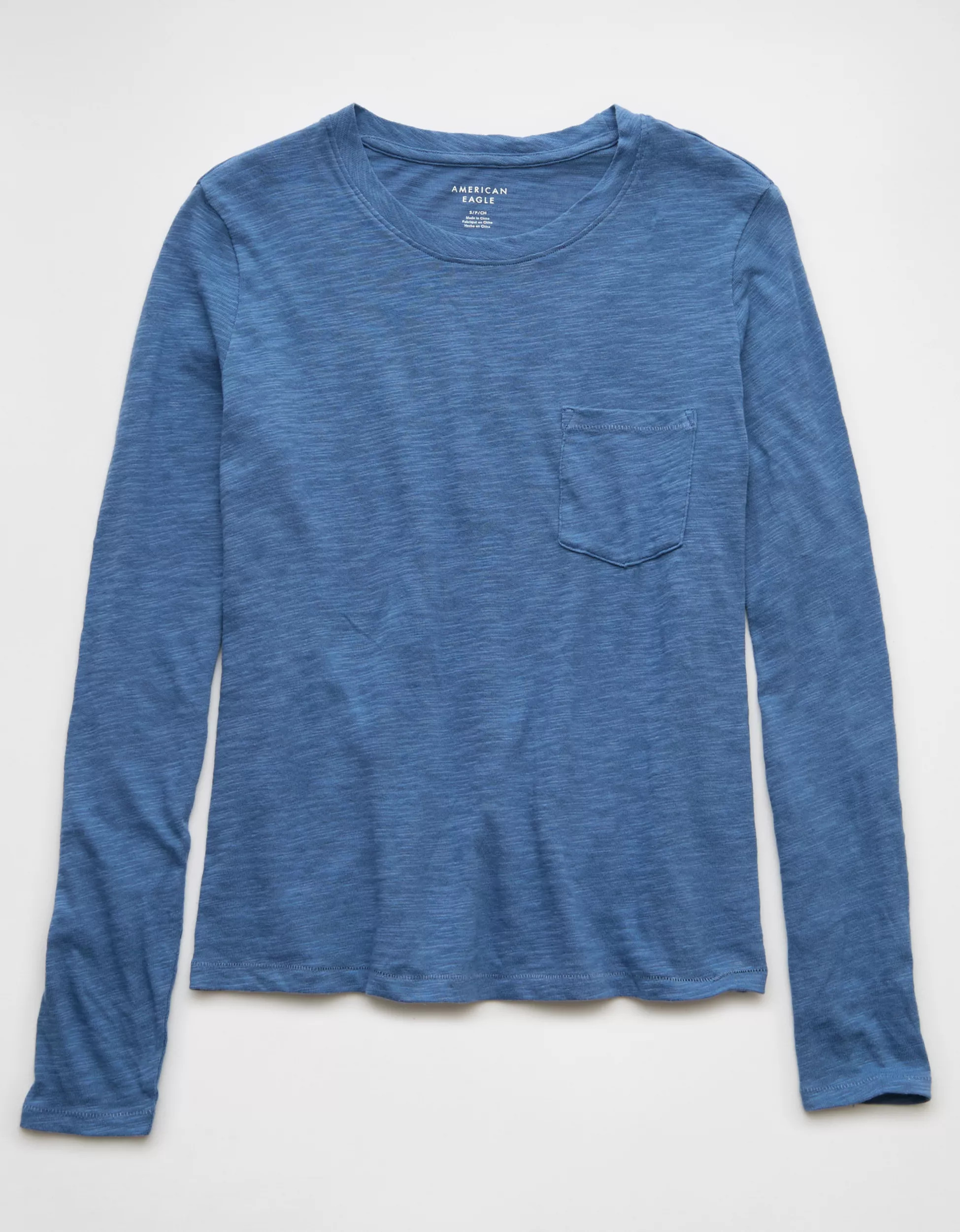 AE Long-Sleeve Pocket T-Shirt | American Eagle Outfitters (US & CA)