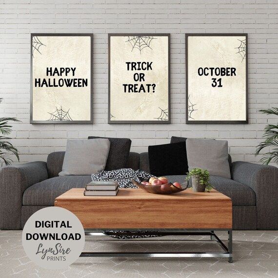 Halloween Poster Vintage Bundle Set of 3 Vintage Halloween - Etsy | Etsy (US)