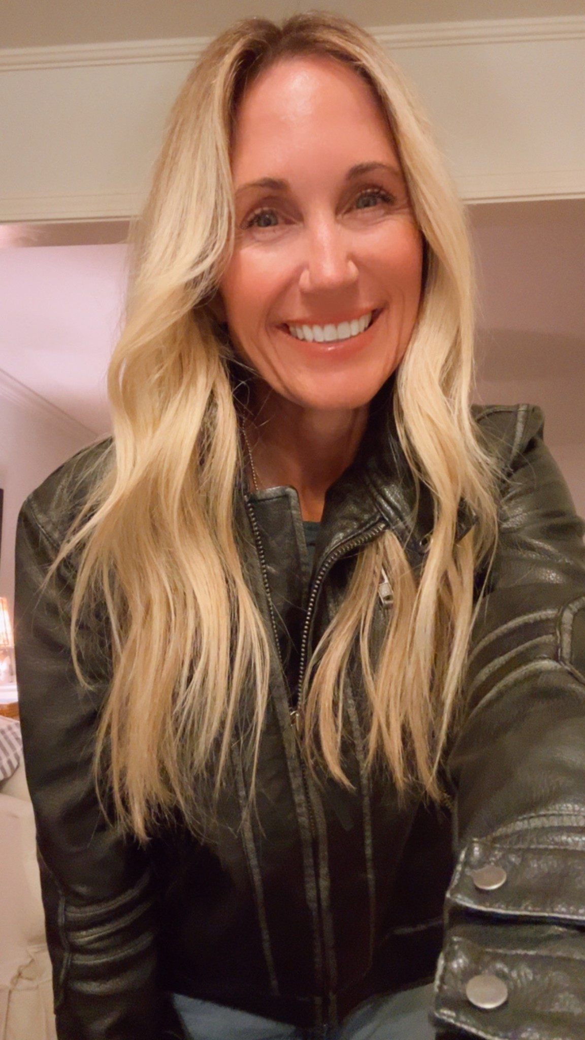 THIS leather jacket is 🔥🔥🔥
Fits TTS. You will have the piece forever. 
#freepeople



#LTKOver40 #LTKootd #LTKmomlife