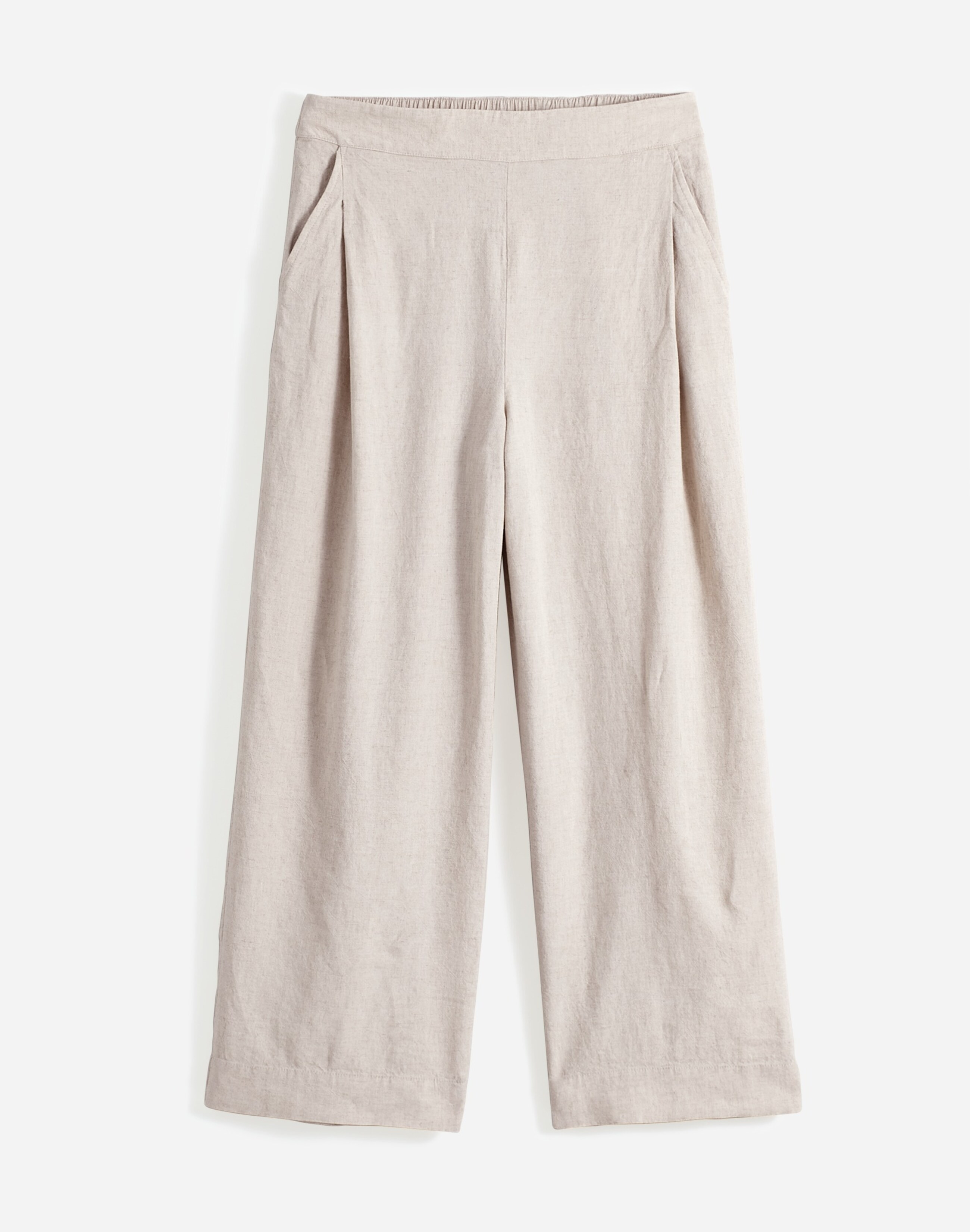 Pull-On Straight Crop Pants in 100% Linen | Madewell