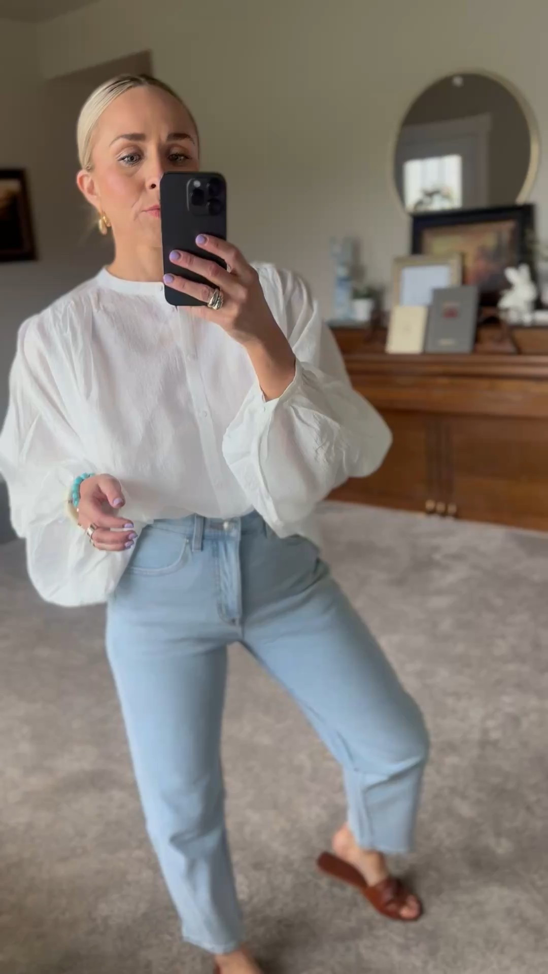 Didn’t expect to love this blouse but I do! Very lightweight which makes it perfect for spring and summer outfits. Great with jeans, shorts and skirts!

True to size. Comes in a few color options and a really pretty floral option too! 

#LTKSeasonal #LTKWatchNow #LTKFindsUnder50