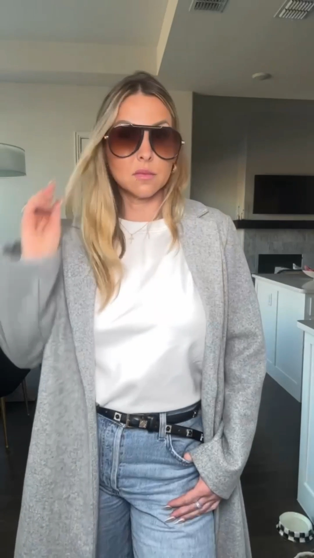 Easy elevated everyday outfit built from basics.

My go-to white tee layered under a long grey wool coat, relaxed straight-leg jeans, an embellished statement belt to add interest, and classic black pointed booties to sharpen the look. Finished with a woven shoulder bag for texture.

This is my favorite formula for looking polished, put together, and expensive without overthinking it — perfect casual chic styling for everyday errands, lunch, or work.

Everything linked here for easy shopping.

#LTKStyle #EverydayStyle #ClassicWardrobe #Over40Fashion #CapsuleCloset


#LTKgrwm #LTKdayinmylife #LTKootd