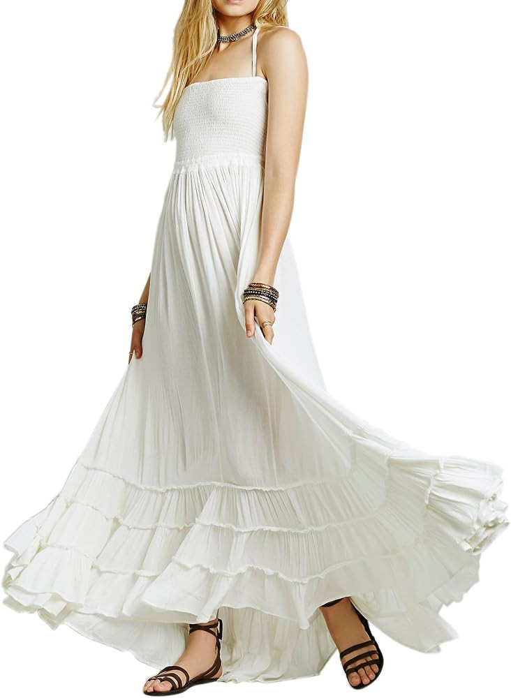 R.Vivimos Womens Summer Boho Sexy Backless Long Dresses | Amazon (US)