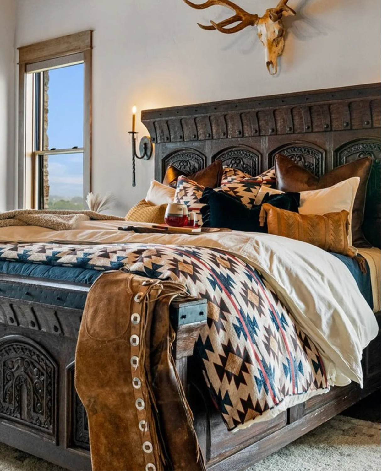 Tasha Polizzi Mariella Chenille Bedding Set - such a dreamy western bed look! 

 Add modern Aztec flair to your bedroom with the Mariella Bedding Set. Using sophisticated jacquard weaving techniques in soft chenille, this bedding transforms one of Tasha Polizzi's iconic prints into woven artistry—where sharp geometric stars, red running stripes, and intricate zigzag patterns are masterfully woven directly into the fabric itself. The oversized pattern feels both timeless and distinctly contemporary, bringing character to any bedroom. It features soft high-quality cotton on its reverse side for ultimate comfort. Designed for durability and softness, this bedding is perfect for year-round use.

What's Included*
1 Comforter or Duvet Cover
2 Pillow Shams

Materials
Comforter/Duvet Cover - Face: 100% polyester, Back: 100% cotton; Fill: 100% polyester
Pillow Shams - 100% polyester

Care
Dry clean recommended. 

 #LTKWatchNow #LTKHome