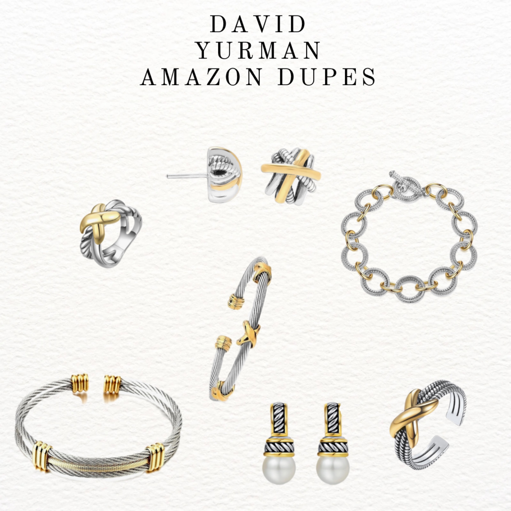 The cutest David Yurman dupes from Amazon! #amazonfinds #davidyurman #dydupe #amazonjewelry 

#LTKSpringSale #LTKstyletip #LTKSeasonal