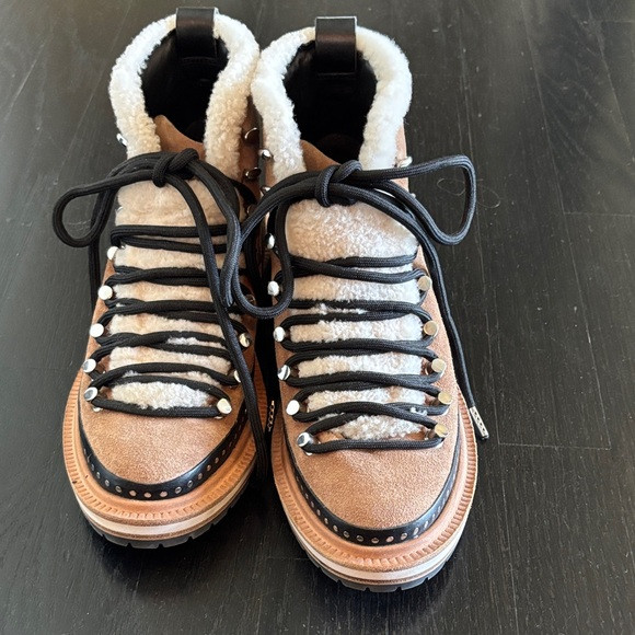 Rag & Bone Black and Tan Shearling Boots | Poshmark
