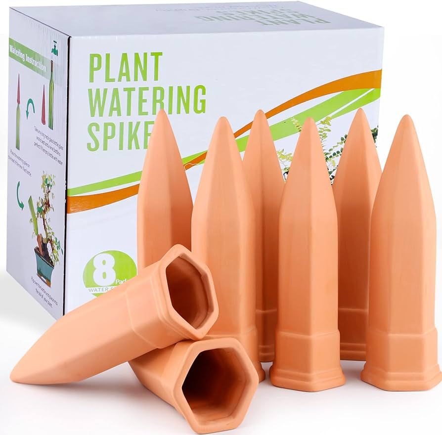 Self Watering Spikes, Terracotta Watering Spikes, Plant Watering Spikes for Outdoor and Indoor, A... | Amazon (US)