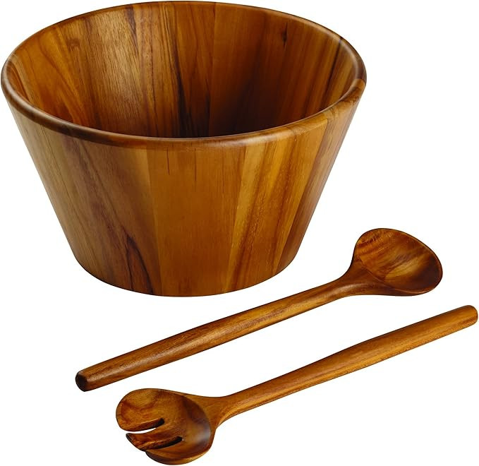 Anolon Pantryware 3-Piece Teak Wood Salad Serving Set | Amazon (US)